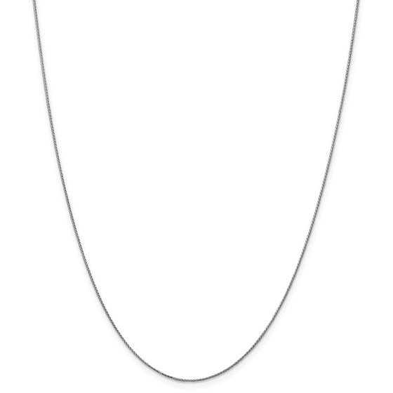 14k White Gold 0.65 mm Spiga Pendant Chain Necklace - 18 in. 14k White Gold 0.65 mm Spiga Pendant Chain Necklace - 18 in.